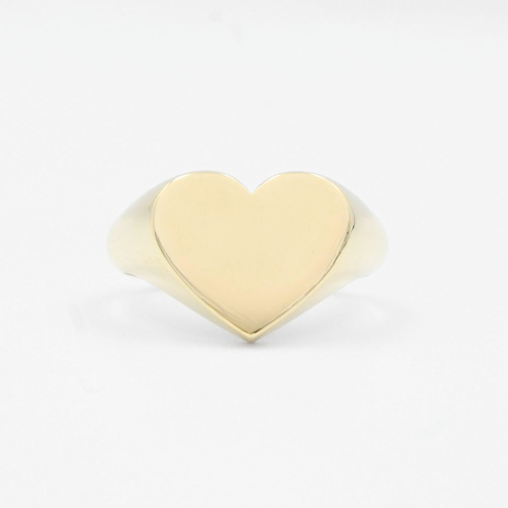 Anillo de Oro 14k Diseño de Corazón Brillante mod. 3845