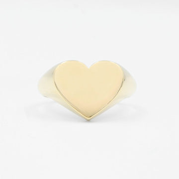 Anillo de Oro 14k Diseño de Corazón Brillante mod. 3845