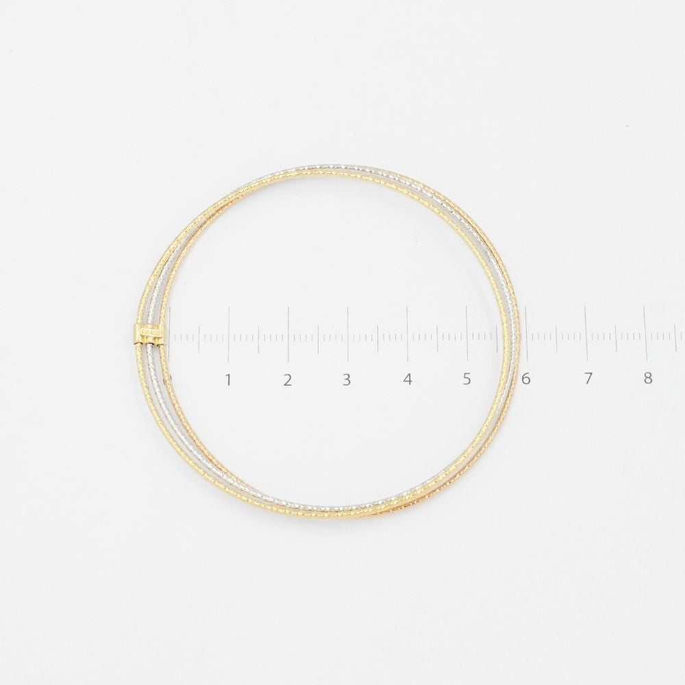 Fin de Semana de Oro 14k Hueco Tubular con Diamantado Fino mod. 9001
