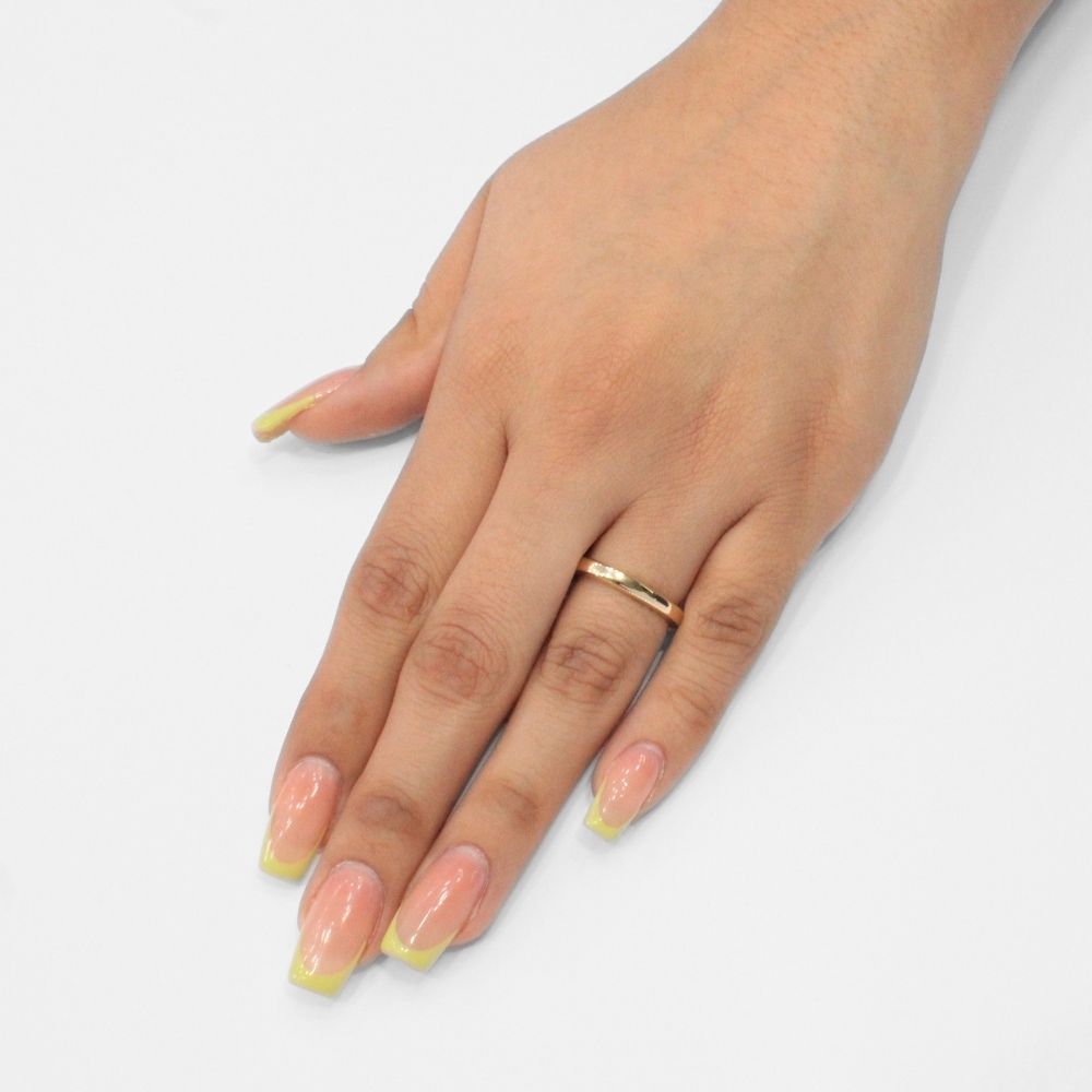 Anillo de Oro 14k con Diseño Dual Brillante e Incrustado de Zirconias Finas mod. 9757