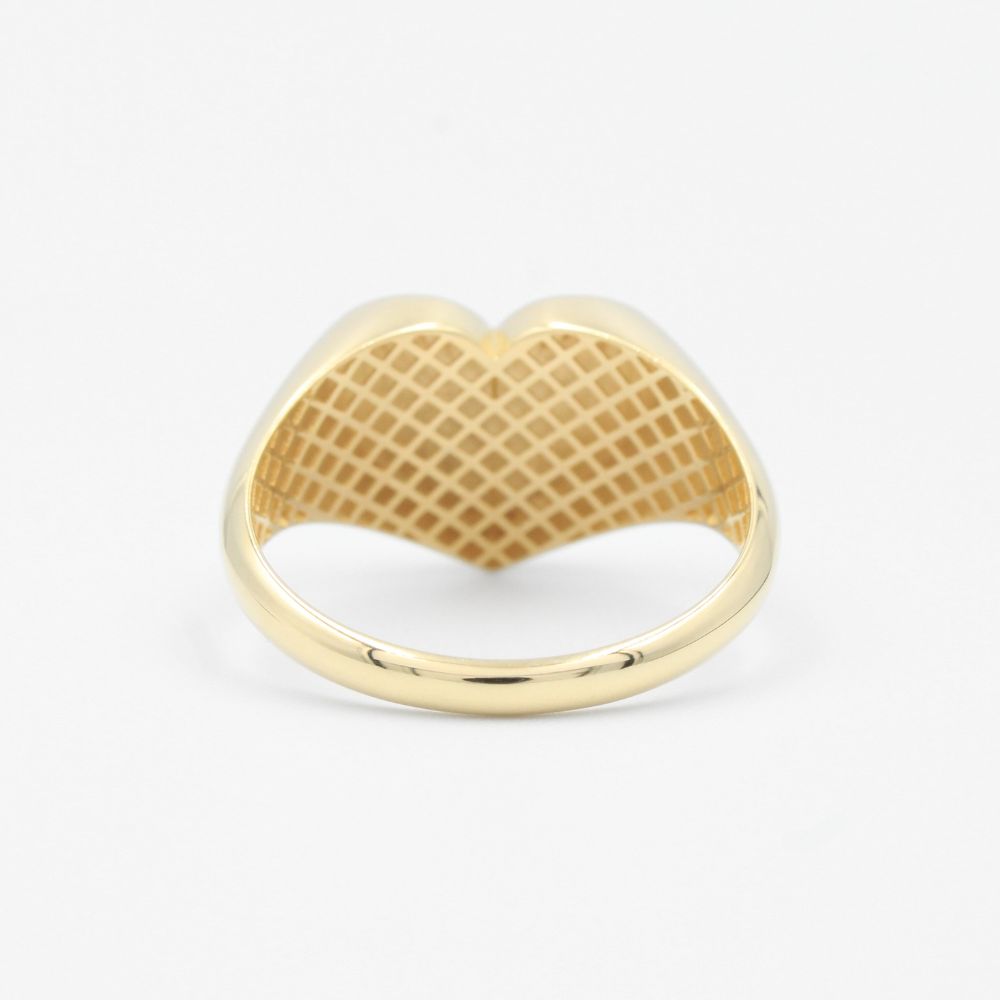 Anillo de Oro 14k Diseño de Corazón Brillante mod. 3845
