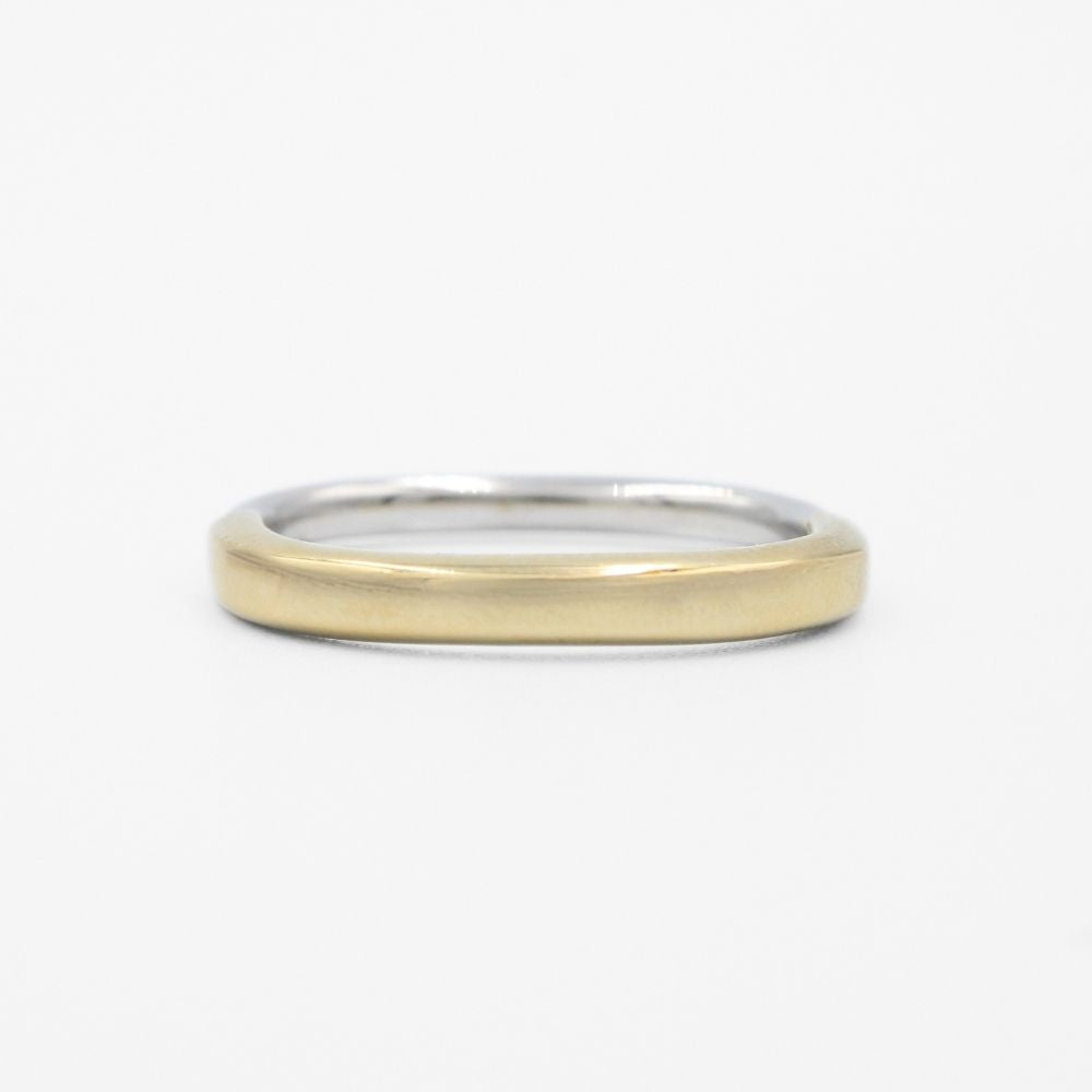 Anillo de Oro 14k con Diseño Dual Brillante e Incrustado de Zirconias Finas mod. 9757