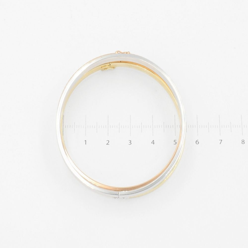 Fin de Semana de Oro 14k Hueco con Diseño Diamantado mod. 9002