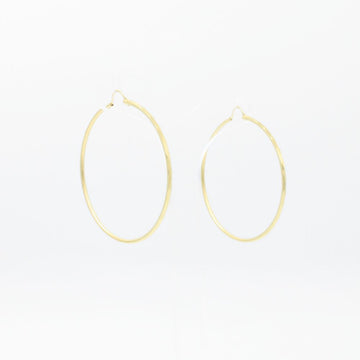 Arracada de Oro 14k Diseño Facetado de Estilo Hueco y Fino mod. 9138