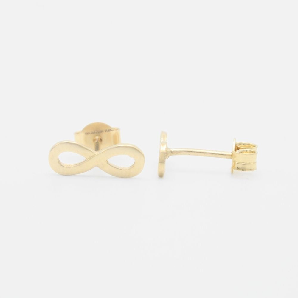 Arete de Oro 14k Infinito Liso mod. 9351