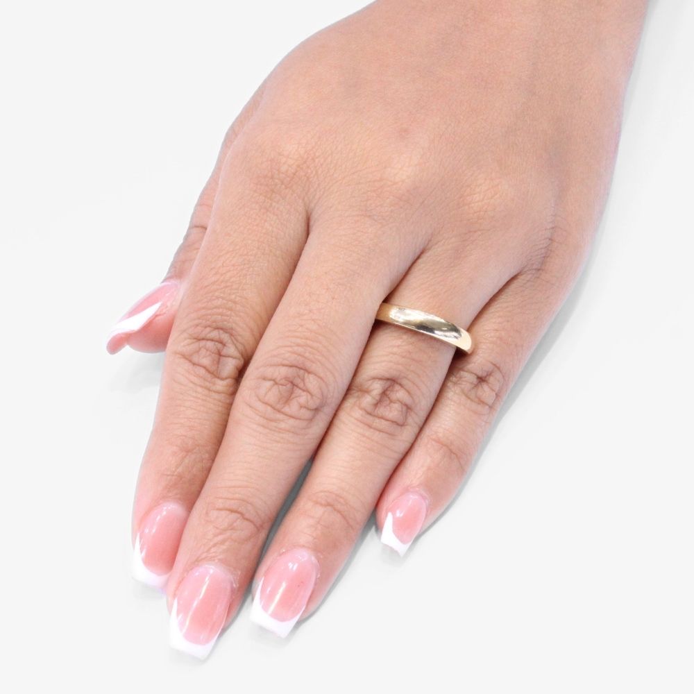 Anillo de Oro 14k de Diseño Grueso en Estilo Liso y Brillante mod. 8628