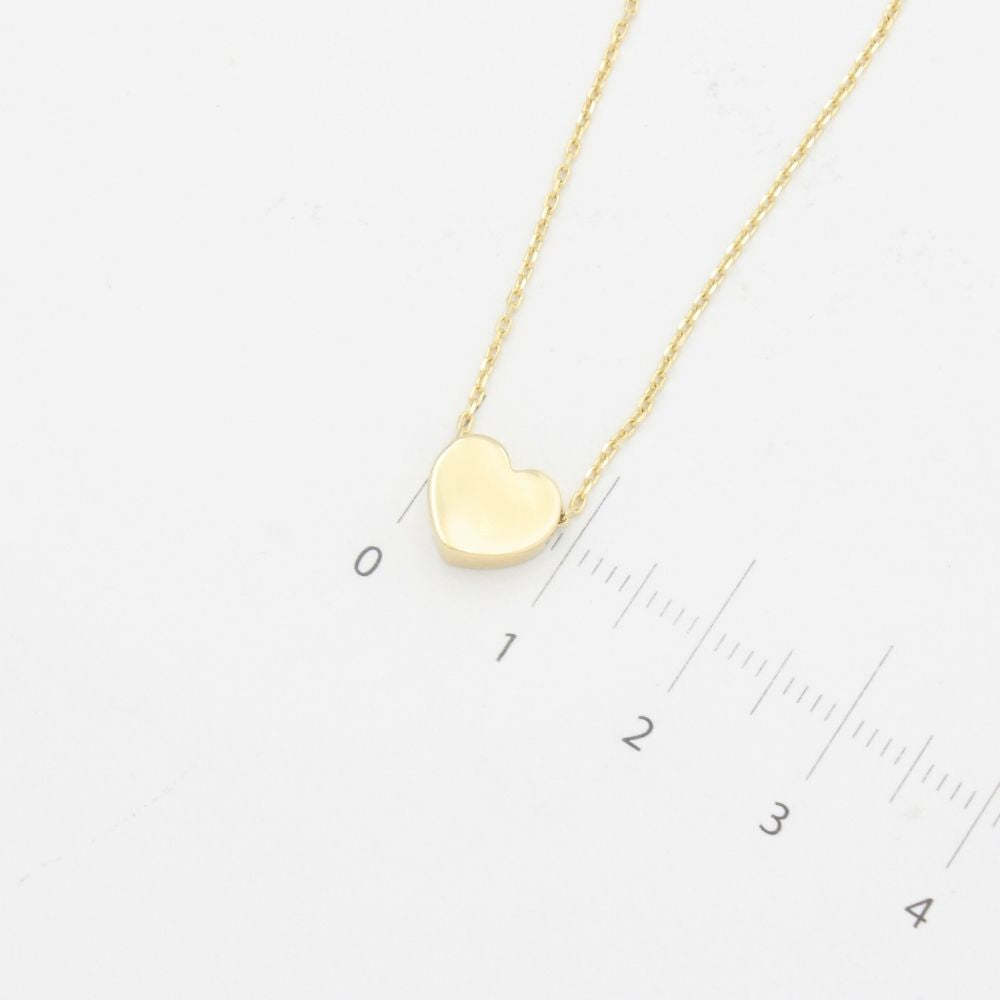 Gargantilla de Oro 14k con Dije Especial en Forma de Corazón Estilo Liso y Hueco mod. 9333