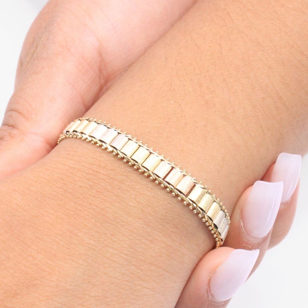 Pulsera de Oro 14k Teijdo Plano mod. 9006