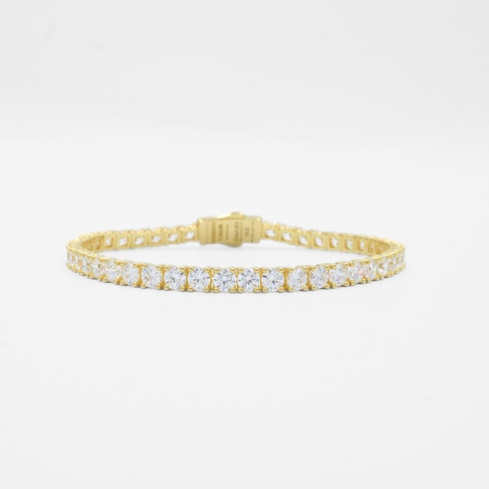 Pulsera Mónaco Chain 14k Modelo Agua No. 1 con Incrustación Swarovski mod. 9684