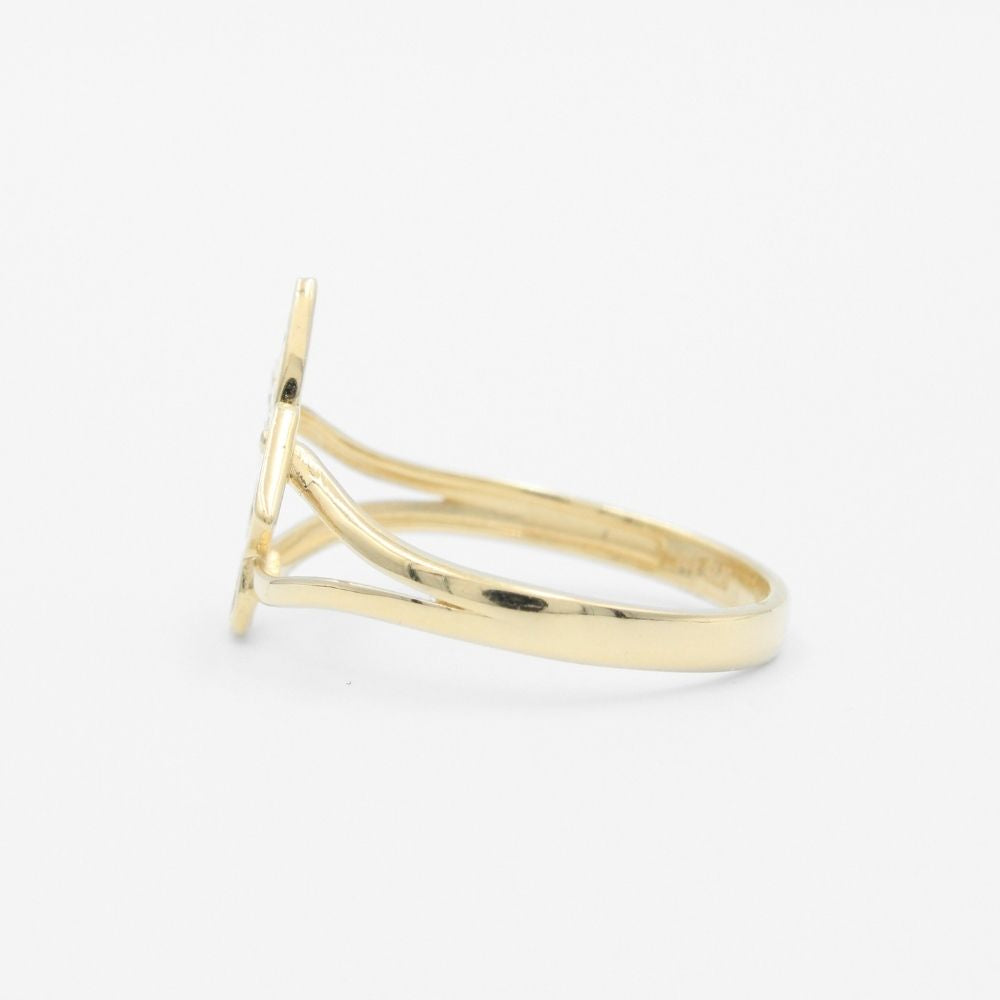 Anillo de Oro 14k Diseño Silueta de Colibrí mod. 9607