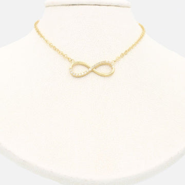 Gargantilla de Oro 14k Infinito Semi Incrustado con Zirconias Finas mod. 9629