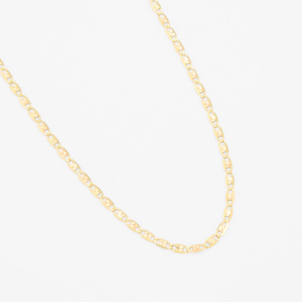 Cadena de Oro 14k Tejido Navaja Delgada mod. 9131