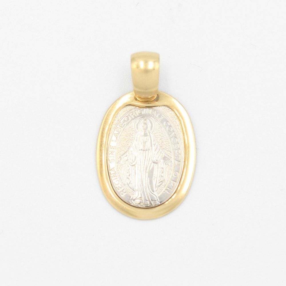 Medalla de Oro 14k Virgen Milagrosa mod. 9516