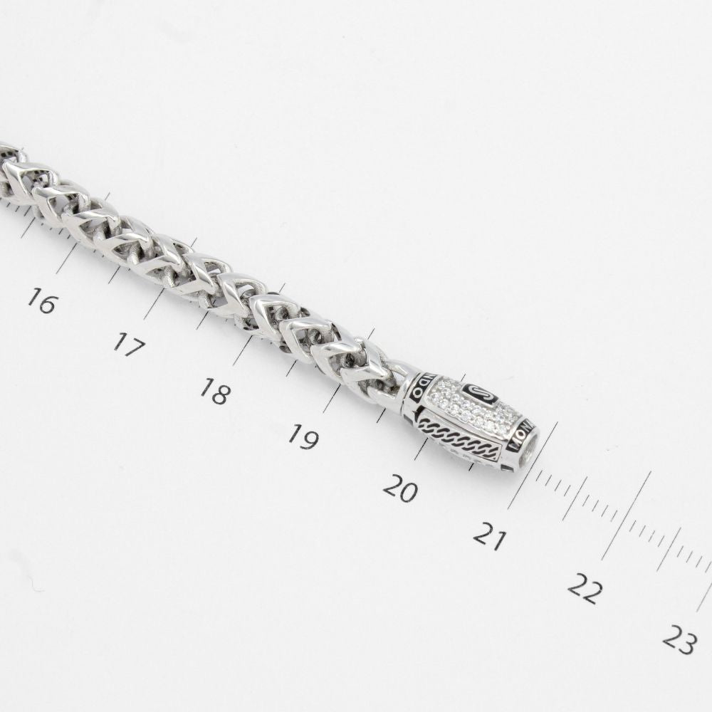 Pulsera Mónaco Chain 14k Modelo Rondo Broche Pavé e Incrustación de Swarovski mod. 9645