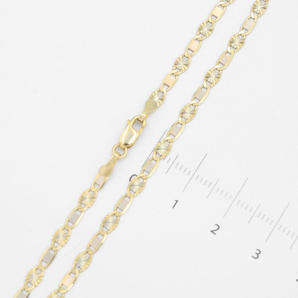 Cadena de Oro 14k Tejido Navaja 1x1 Diamantada  mod. 8876
