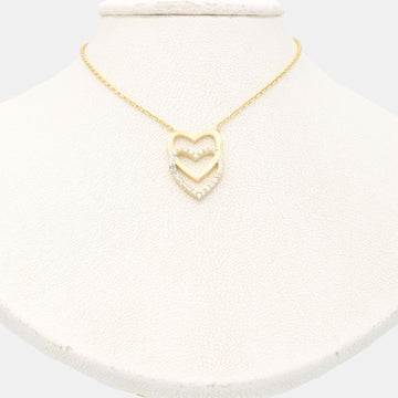 Gargantilla de Oro 14k con Doble Corazón Detallado con Zirconias mod. 9334