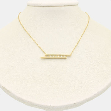 Gargantilla de Oro 14k Diseño de Barras con Línea de Zirconias mod. 8061