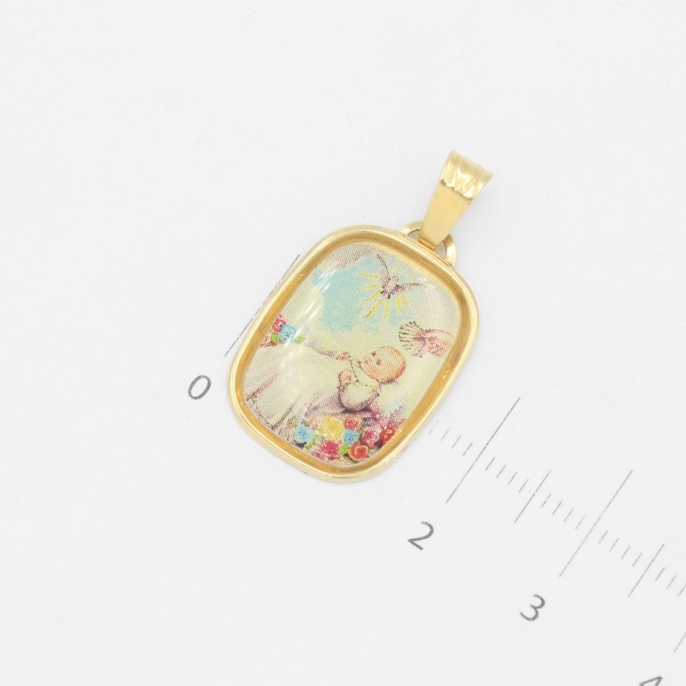 Medalla de Oro 14k para Bautizo mod. 9544