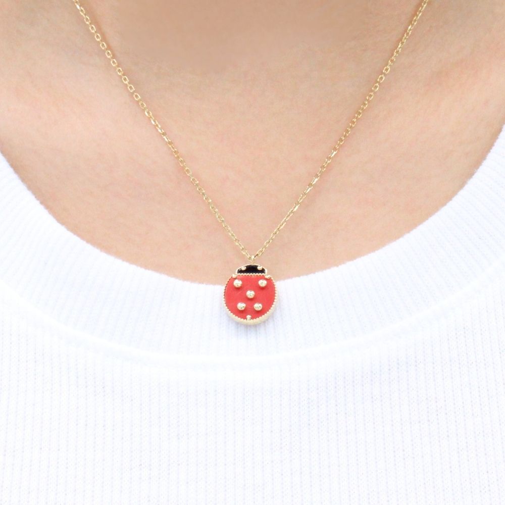 Gargantilla de Oro 14k Lucky Spring Lady Bug Especial mod. 9561