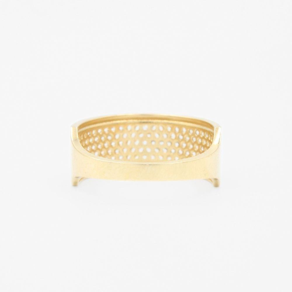 Anillo de Oro 14k de Diseño Elegante Incrustado de Zirconia mod. 9272