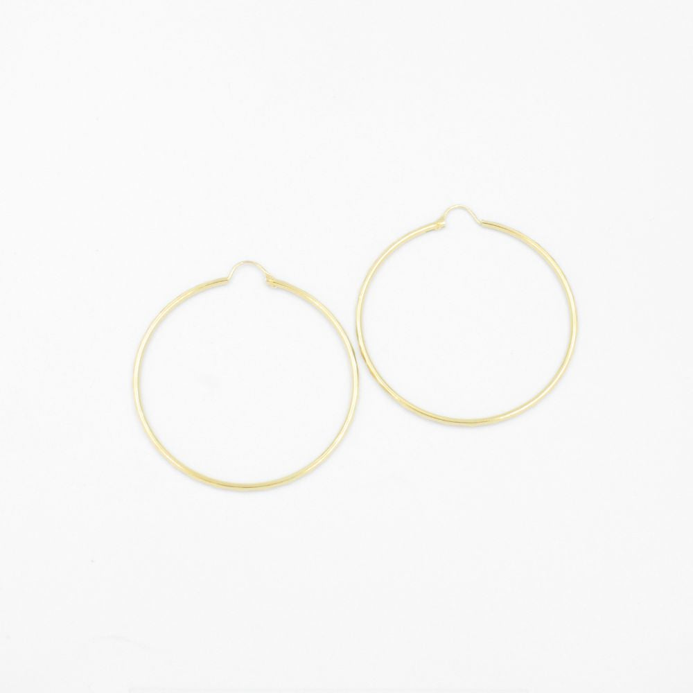Arracada de Oro 14k Diseño Facetado de Estilo Hueco y Fino mod. 9138