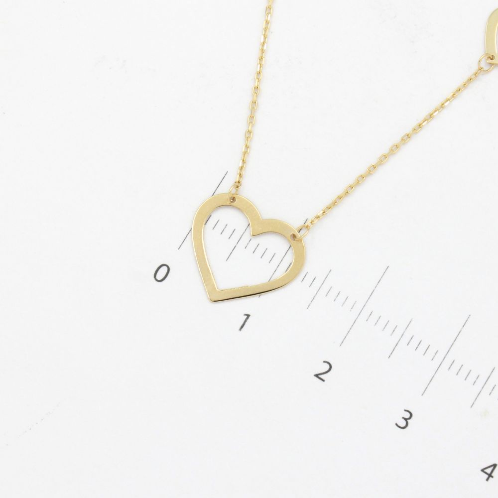 Gargantilla de Oro 14k Diseño de Cuatro Corazones mod. 9790