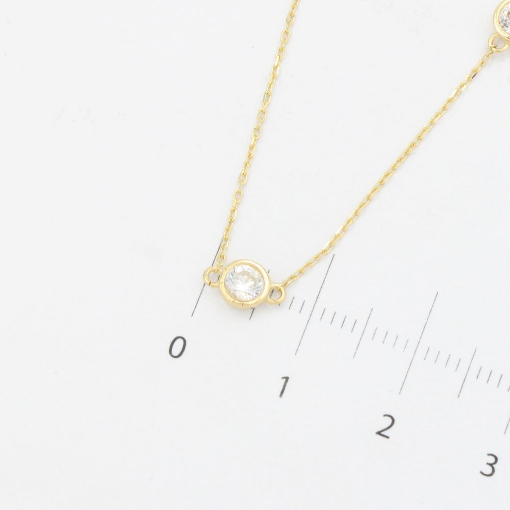 Gargantilla de Oro 14k Diseño de  Punto de Luz mod. 9818