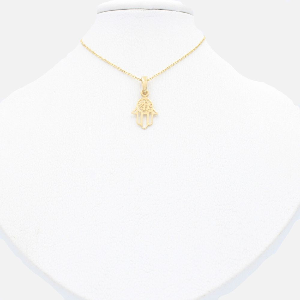 Gargantilla de Oro 14k Mano de Fatima mod. 9819