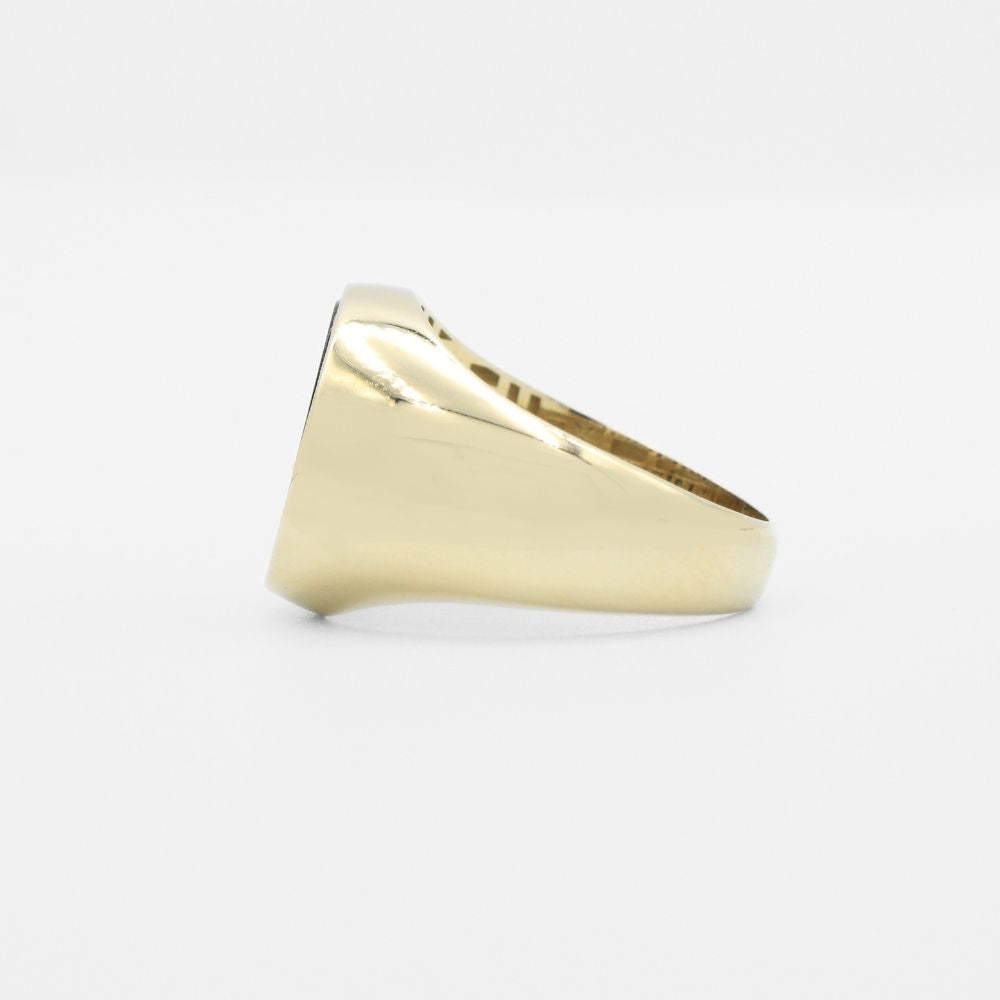 Anillo de Oro 14k Diseño Circular con Onix mod. 9916