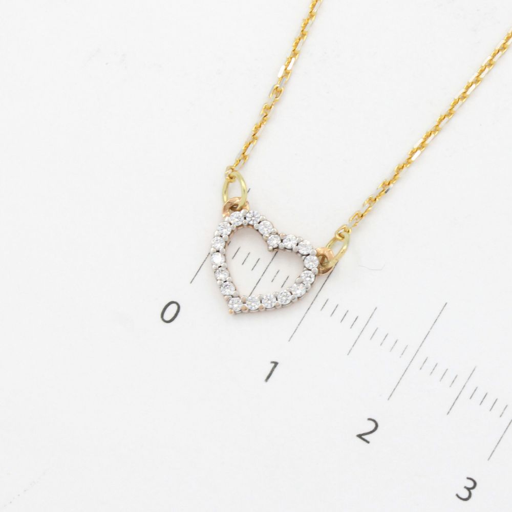 Gargantilla de Oro 14k Diseño de Corazón con Zirconias mod. 9792