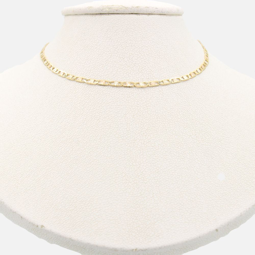 Cadena de Oro 14k Tejido Navaja Mediana mod. 9132