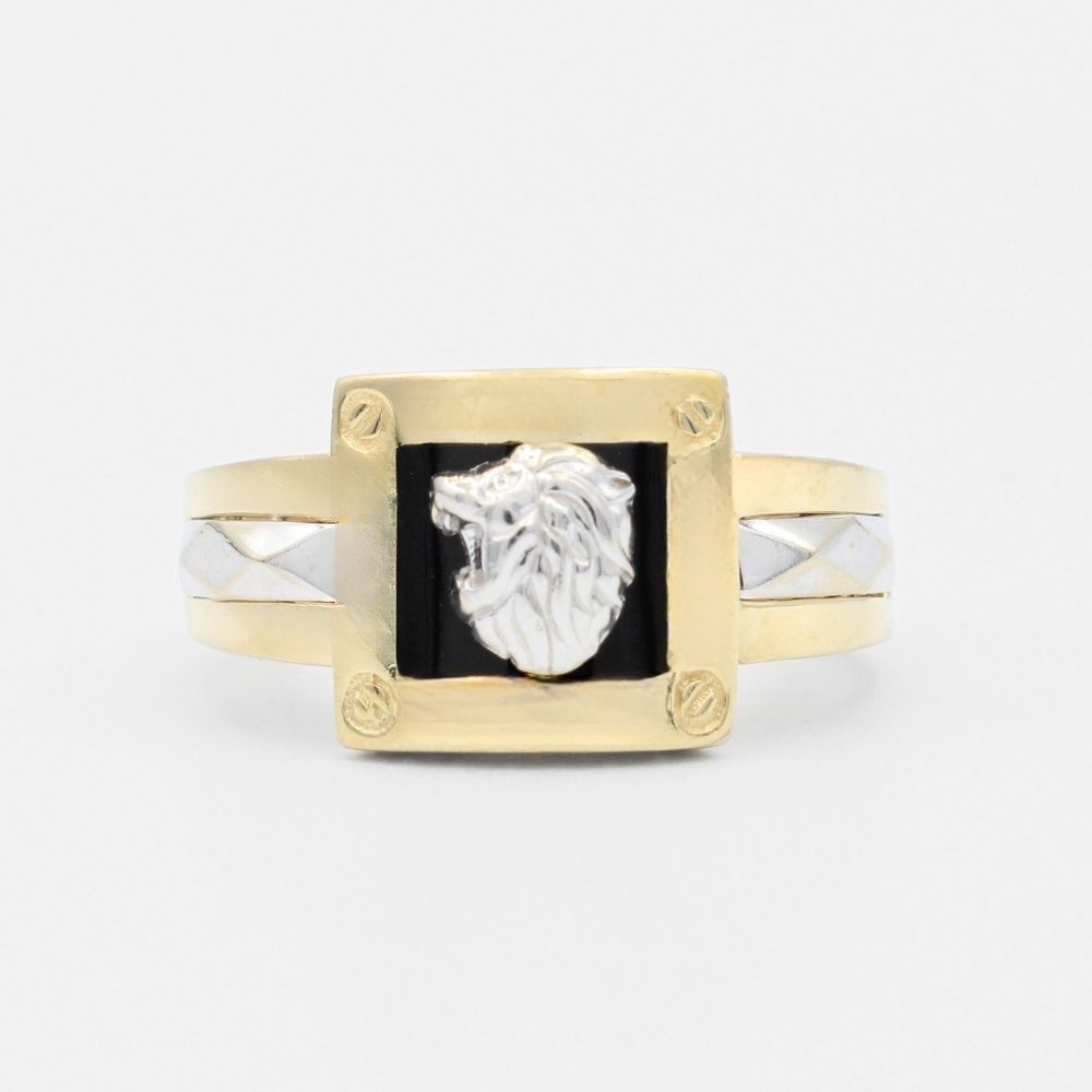 Anillo de León en Oro Combinado mod. 6009