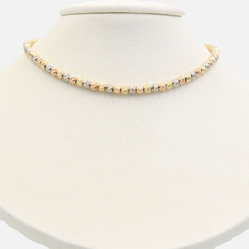 Gargantilla de Oro 14k de Tejido de Bolitas mod. 9051