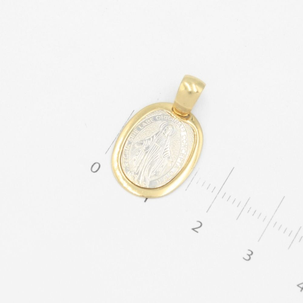 Medalla de Oro 14k Virgen Milagrosa mod. 9516