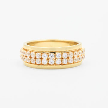 Anillo de Oro 14k Estilo Churumbela con Zirconias mod. 8856