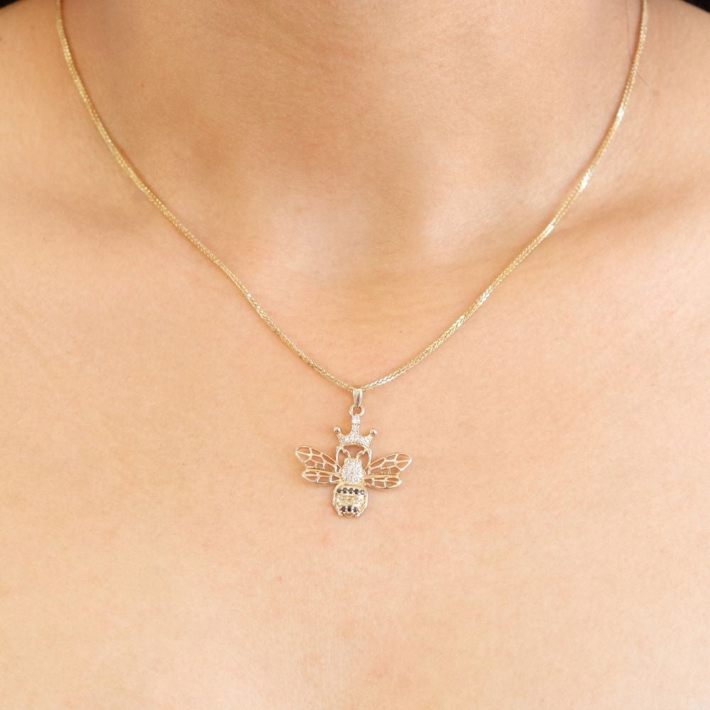 Dije de Oro 14k Queen Bee con Zirconias Brillantes mod. 7505