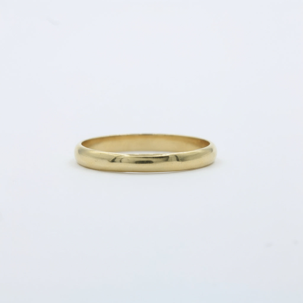 Anillo de Oro 14k Modelo Tradicional Liso y Brillante mod. 10015