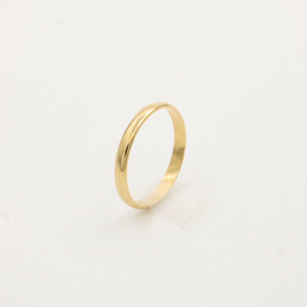 Anillo de Oro 14k Modelo Tradicional Liso y Brillante mod. 10015