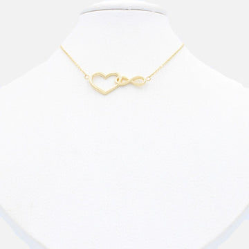Gargantilla de Oro 14k Diseño de Corazón con Infinito Entrelazado mod. 9821