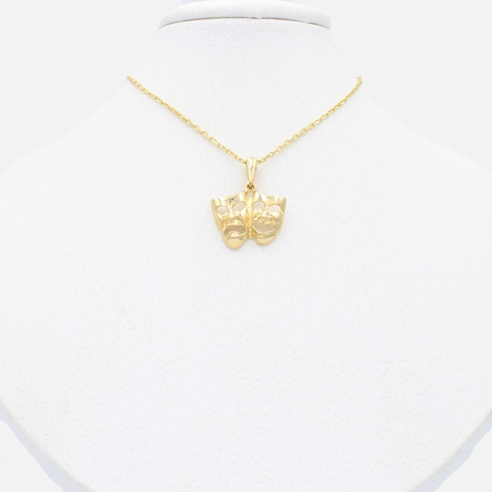 Gargantilla de Oro 14k Diseño de Mascara de Teatro mod. 9794