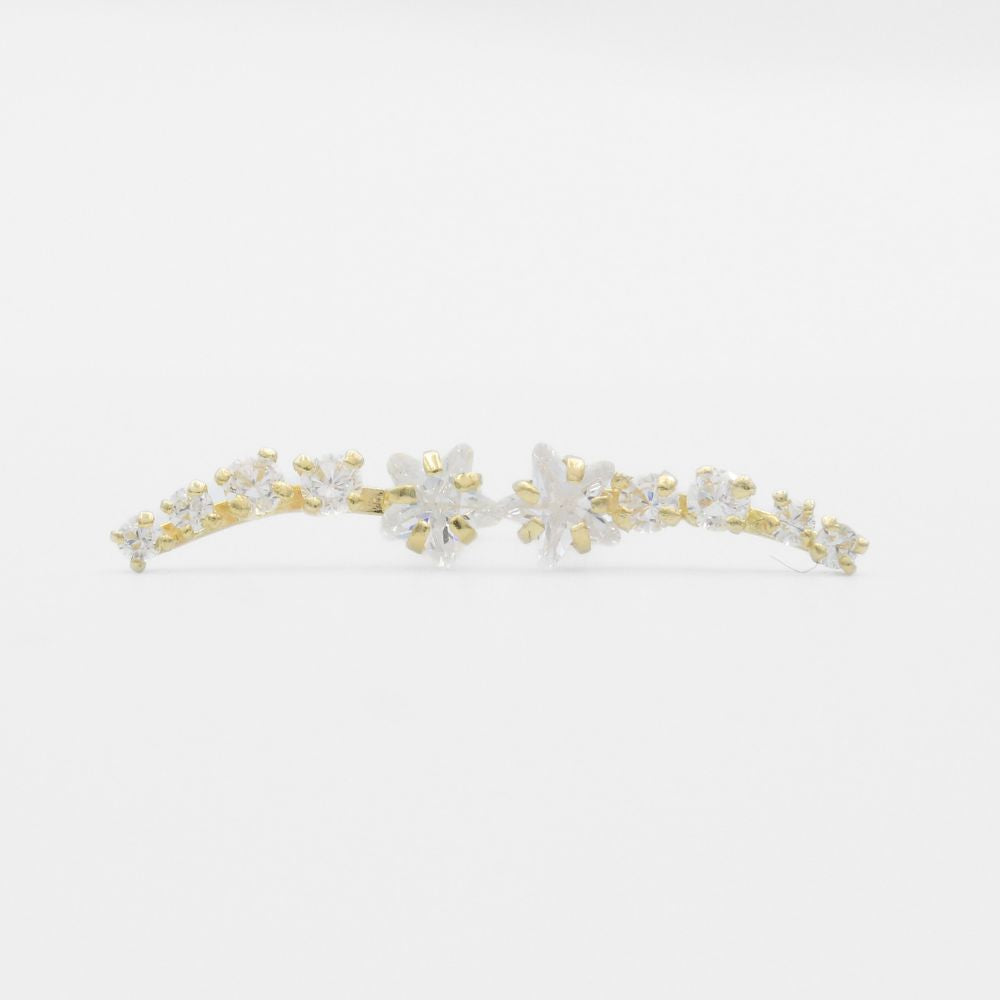 Broquel 10k Estrella Fugaz Chica con Zirconias Mod. 9838