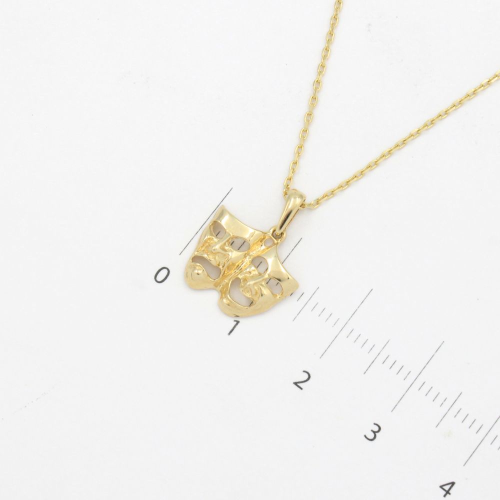 Gargantilla de Oro 14k Diseño de Mascara de Teatro mod. 9794