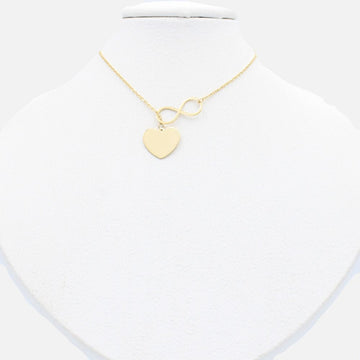 Gargantilla de Oro 14k Diseño de Corazón con Infinito mod. 9822