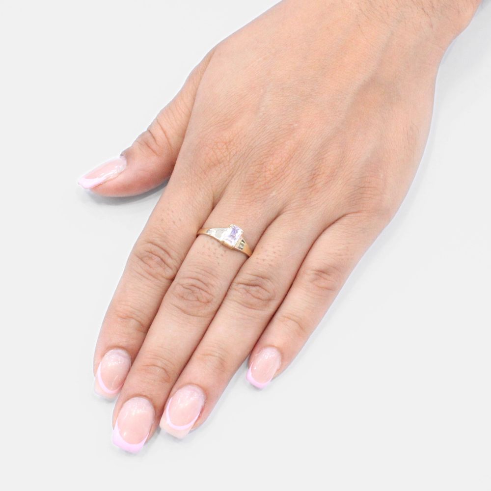 Anillo de Oro 14k con Zirconia Fina mod. 9183