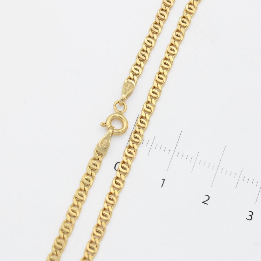 Cadena de Oro 14k Tejido Ojo de Tigre Hueca mod. 9901