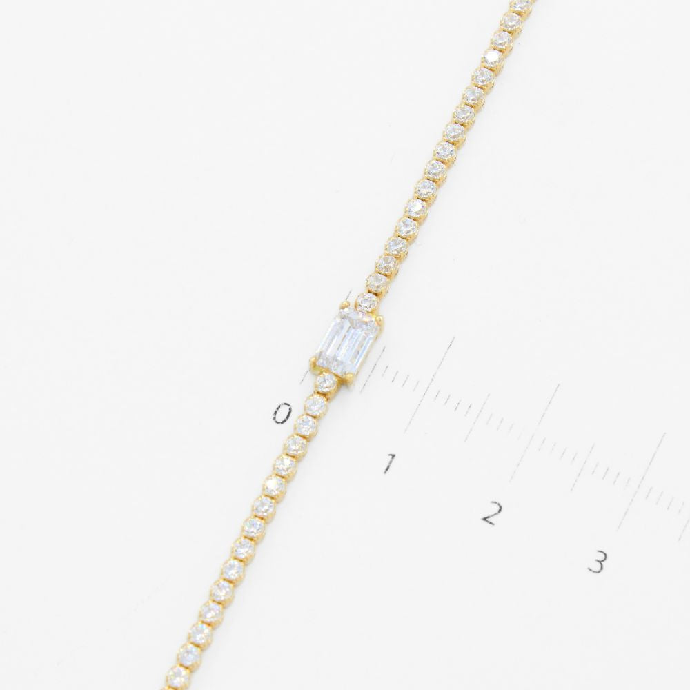 Coordinado de Oro 14k en Tiras Finas Incrustadas de Zirconias Brillantes mod. 9930