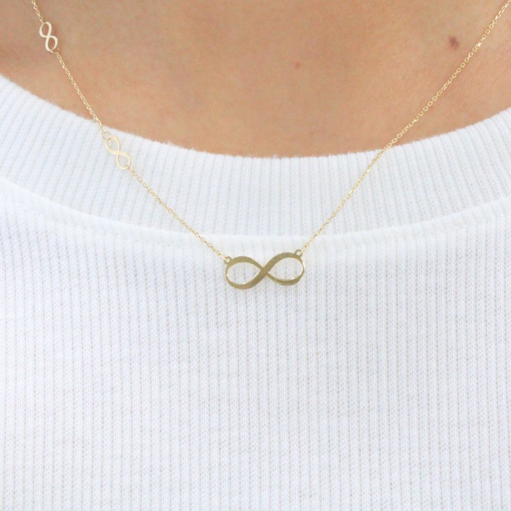 Gargantilla de Oro 14k Diseño de Infinito mod. 9823