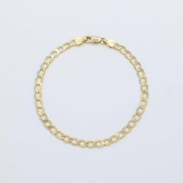 Pulsera de Eslabón en Tejido Barbado con Diamantado Fino mod. 10018