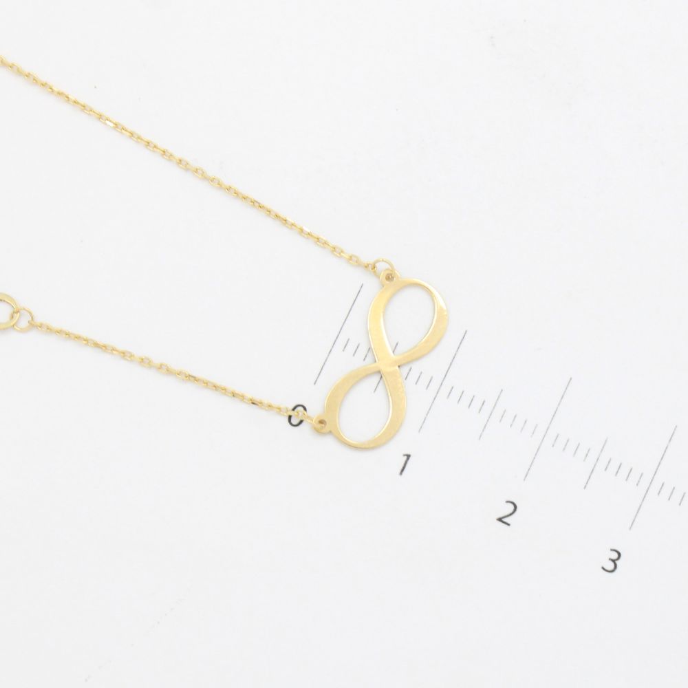 Gargantilla de Oro 14k Diseño de Infinito mod. 9823