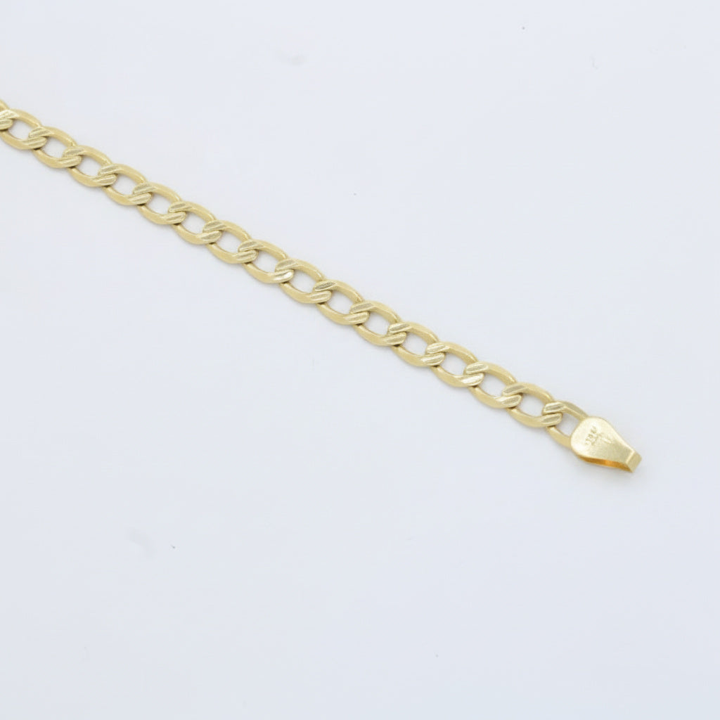 Pulsera de Eslabón en Tejido Barbado con Diamantado Fino mod. 10018